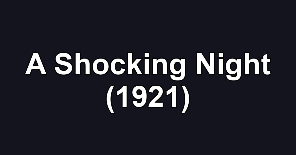 A Shocking Night (1921)