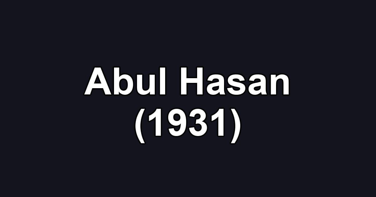 Abul Hasan (1931)