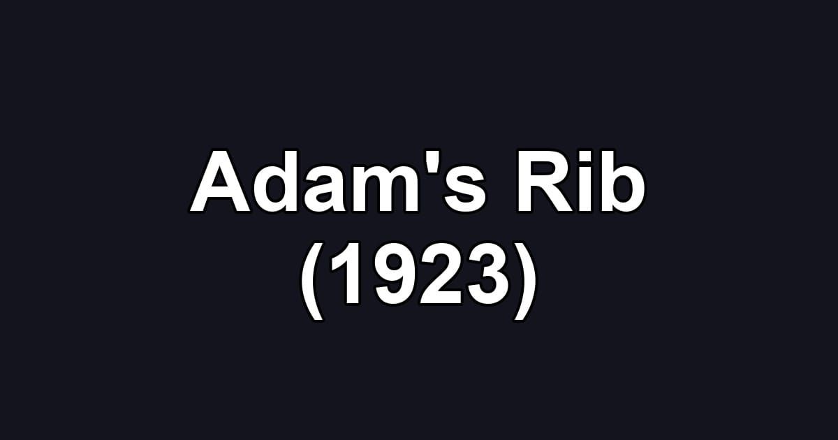Adam's Rib (1923)