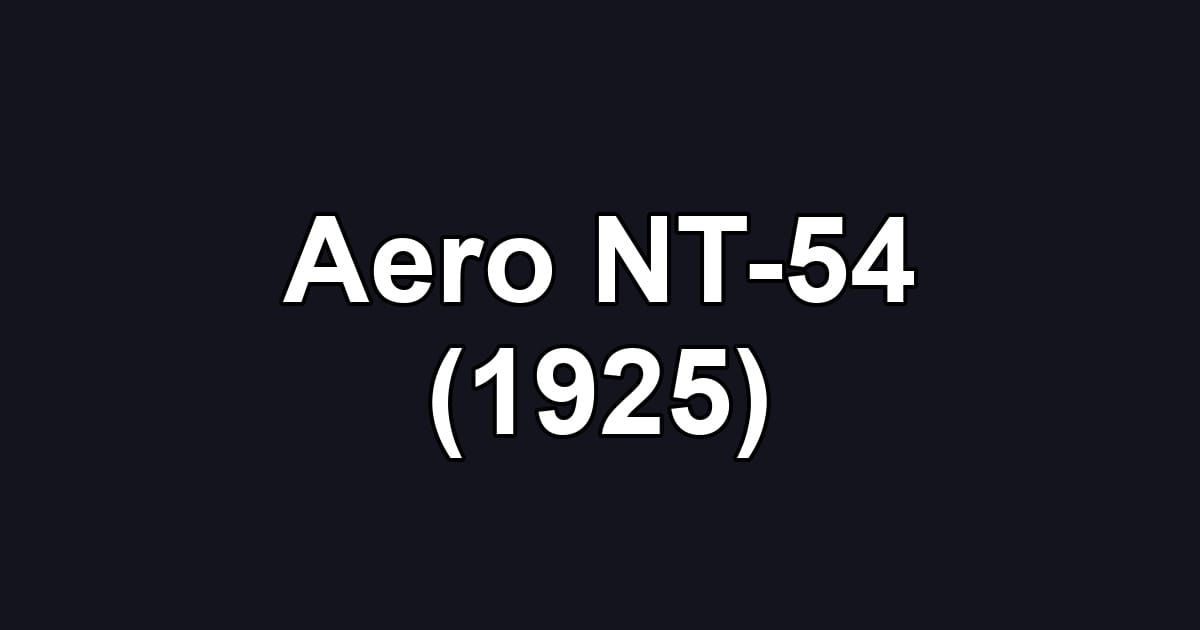 Aero NT-54 (1925)