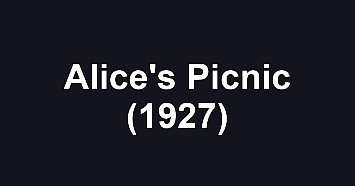Alice's Picnic (1927)
