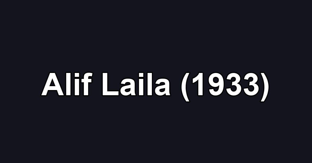 Alif Laila (1933)