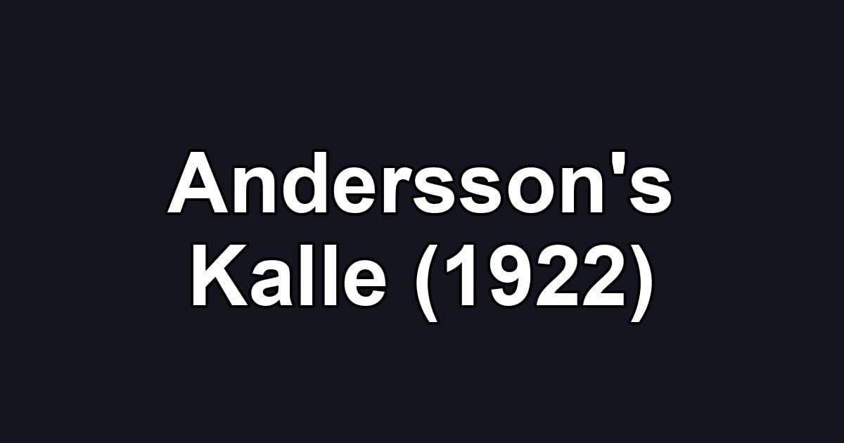 Andersson's Kalle (1922)