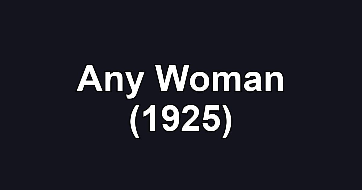 Any Woman (1925)