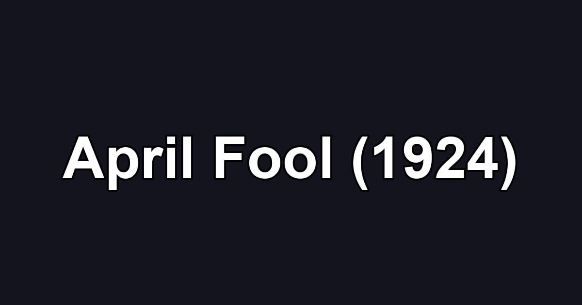 April Fool (1924)