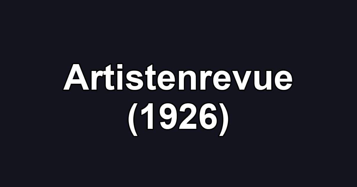 Artistenrevue (1926)