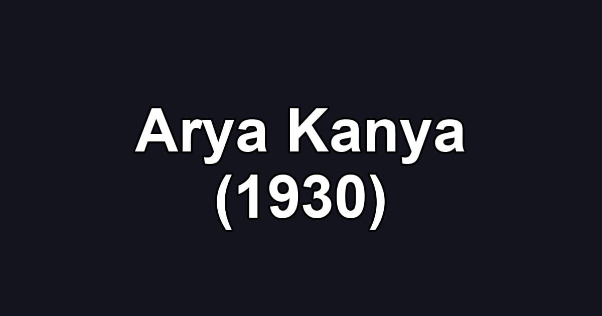 Arya Kanya (1930)
