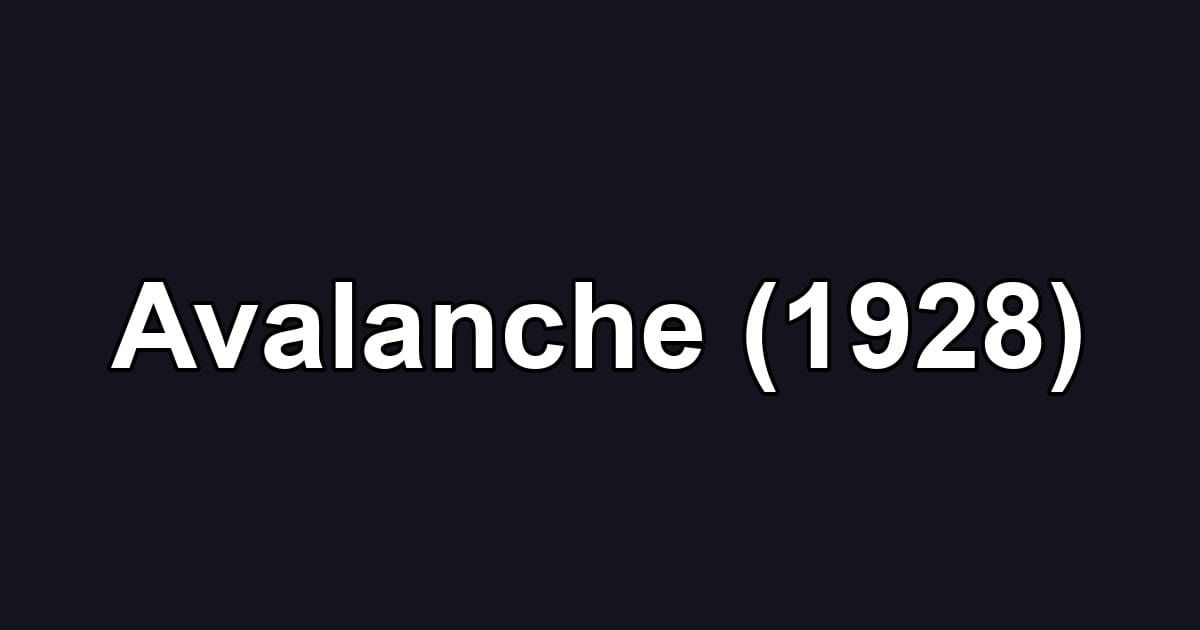 Avalanche (1928)