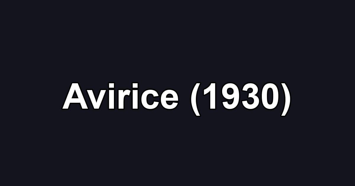 Avirice (1930)