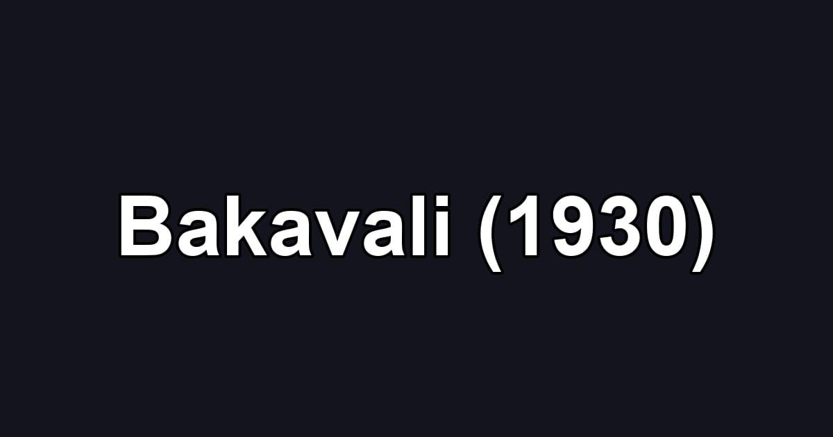 Bakavali (1930)