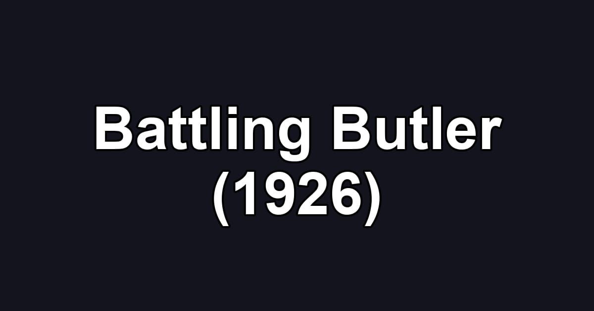 Battling Butler (1926)