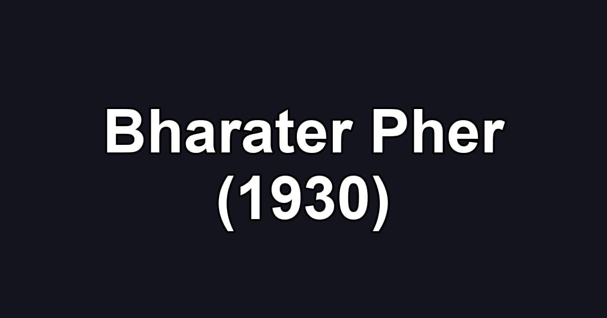 Bharater Pher (1930)