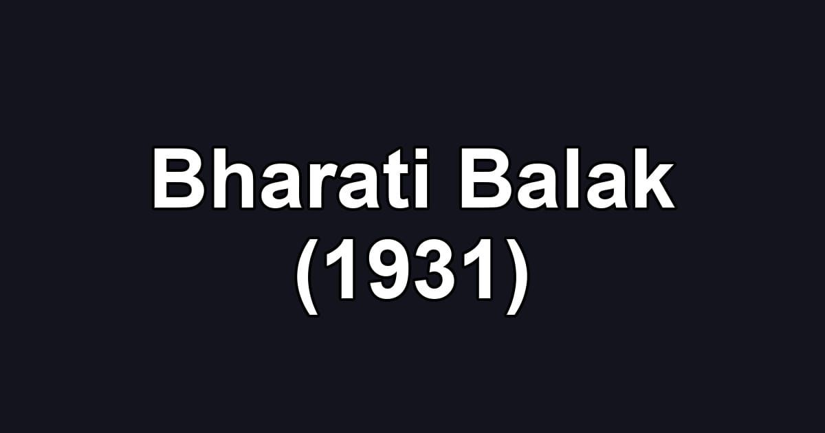 Bharati Balak (1931)