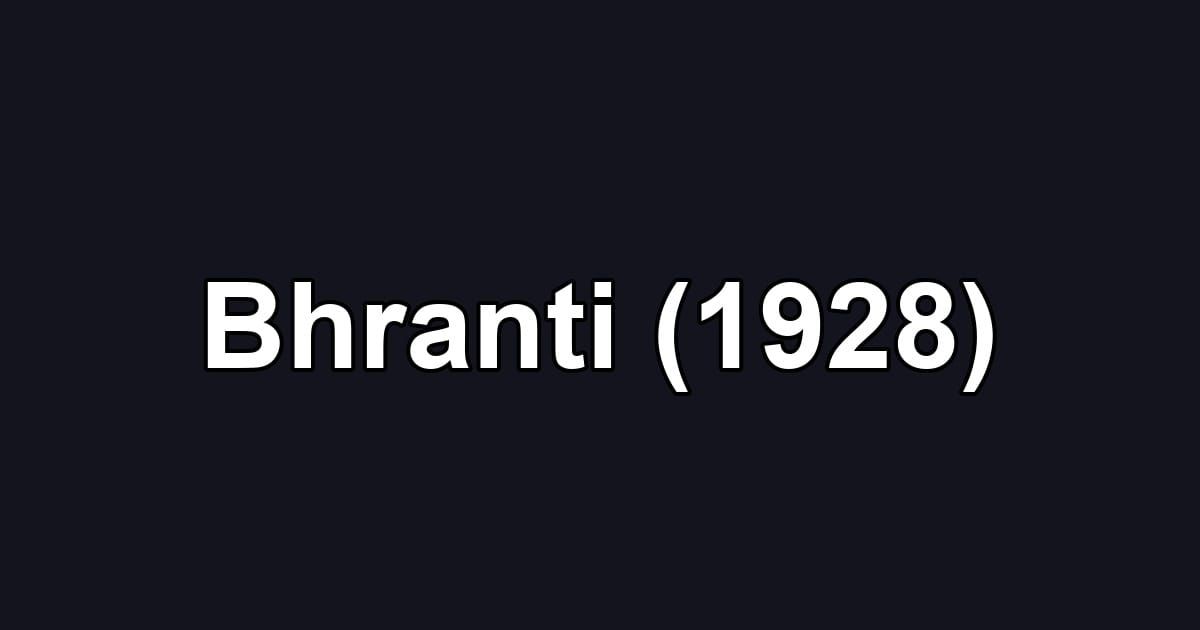 Bhranti (1928)