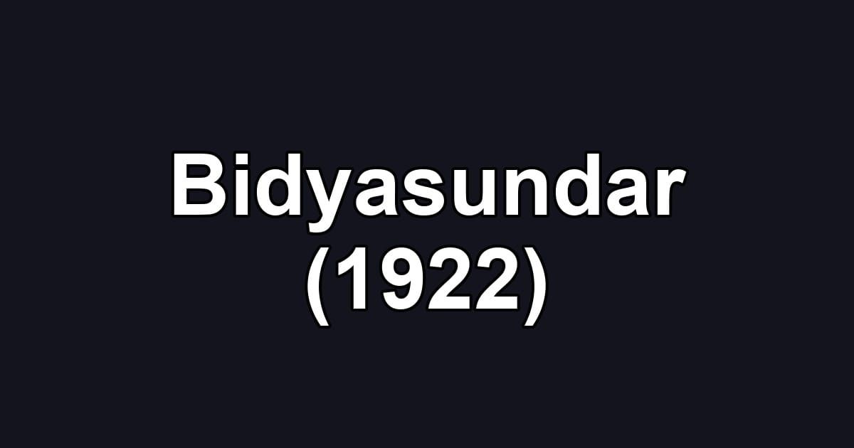 Bidyasundar (1922)