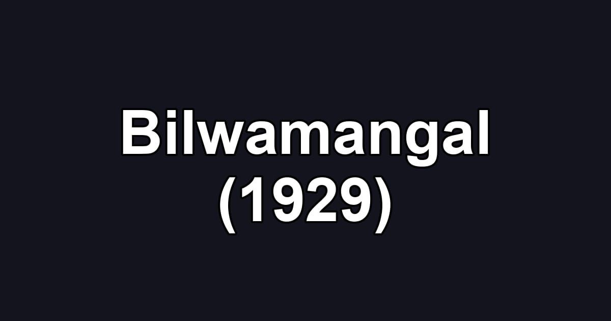 Bilwamangal (1929)