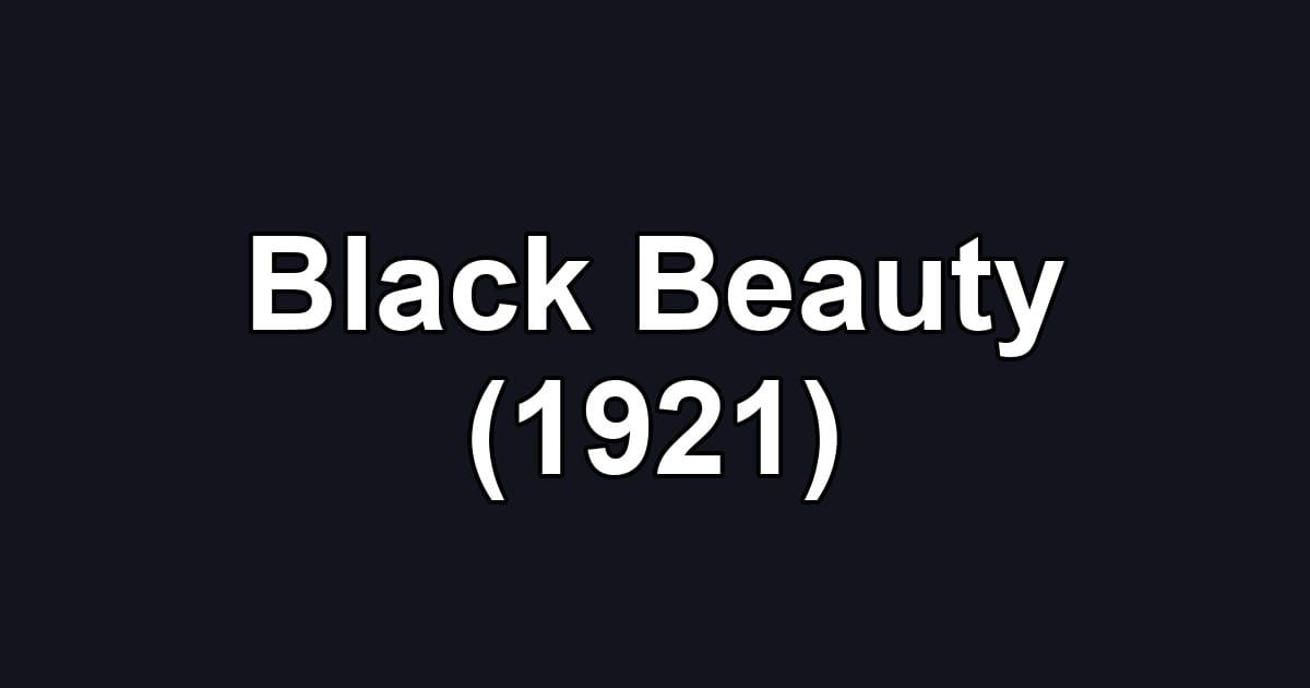 Black Beauty (1921)
