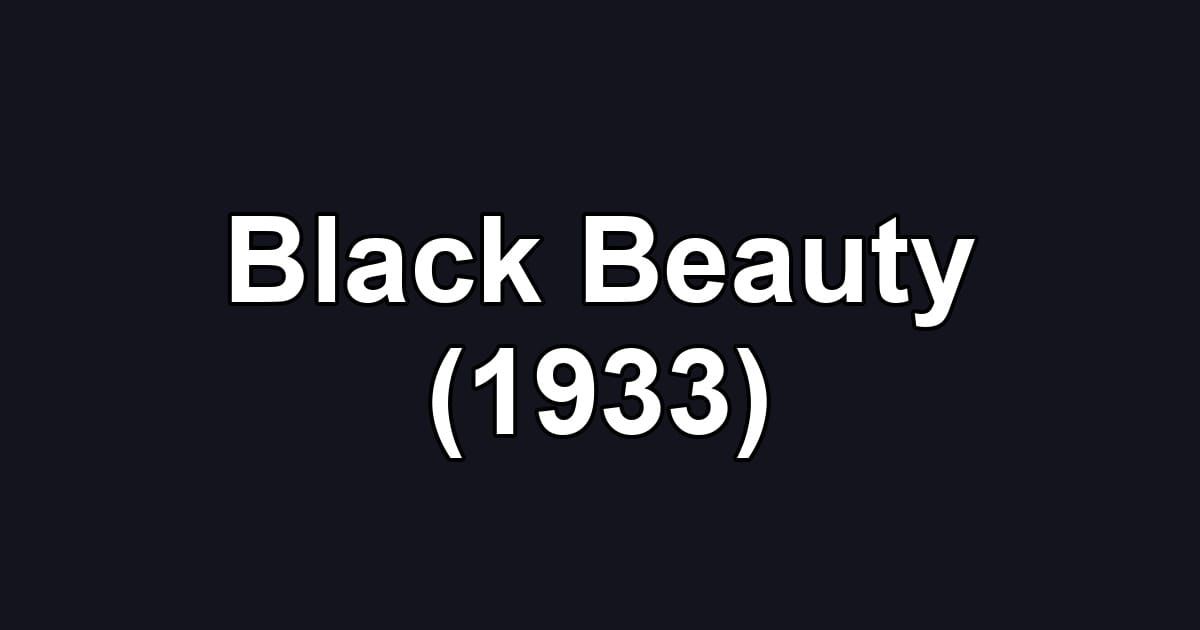 Black Beauty (1933)