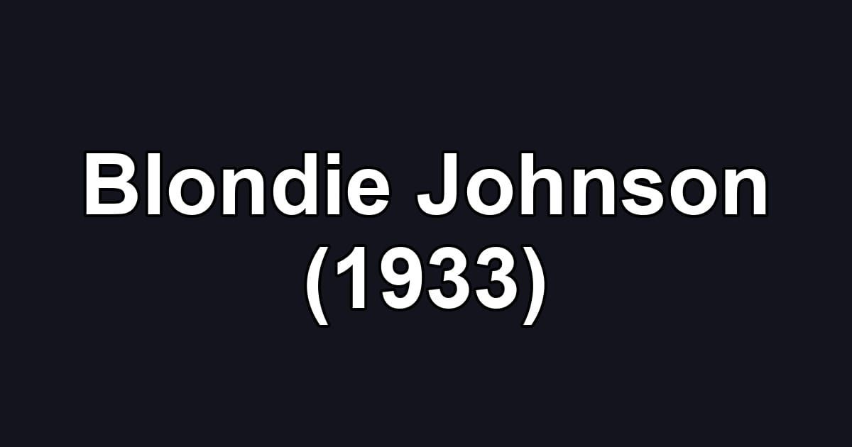 Blondie Johnson (1933)