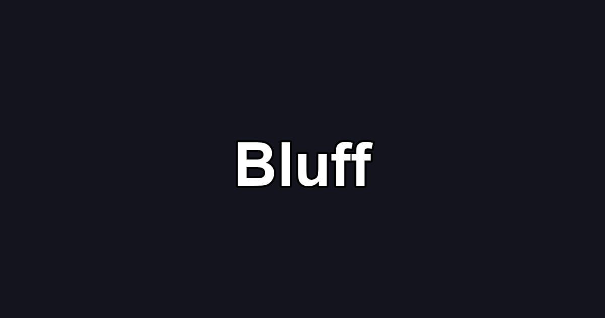 Bluff