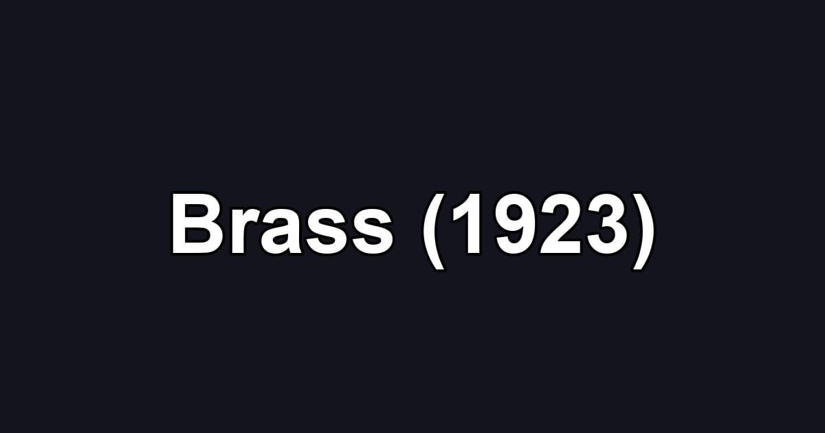 Brass (1923)