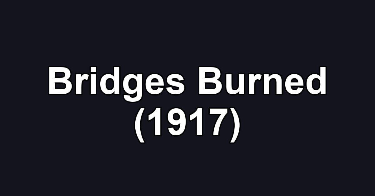Bridges Burned (1917)