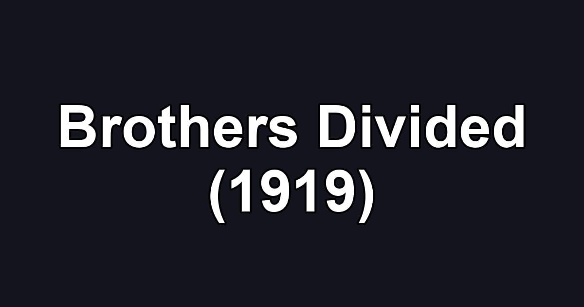 Brothers Divided (1919)