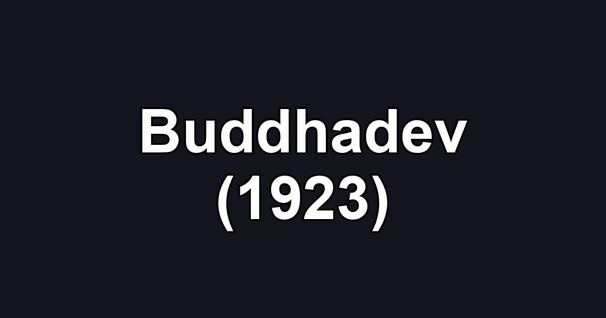 Buddhadev (1923)