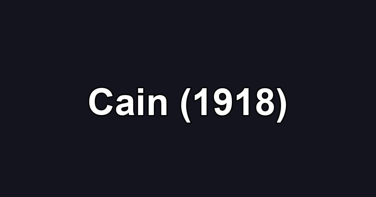Cain (1918)