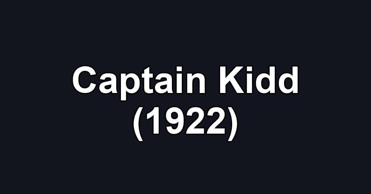 Captain Kidd (1922)