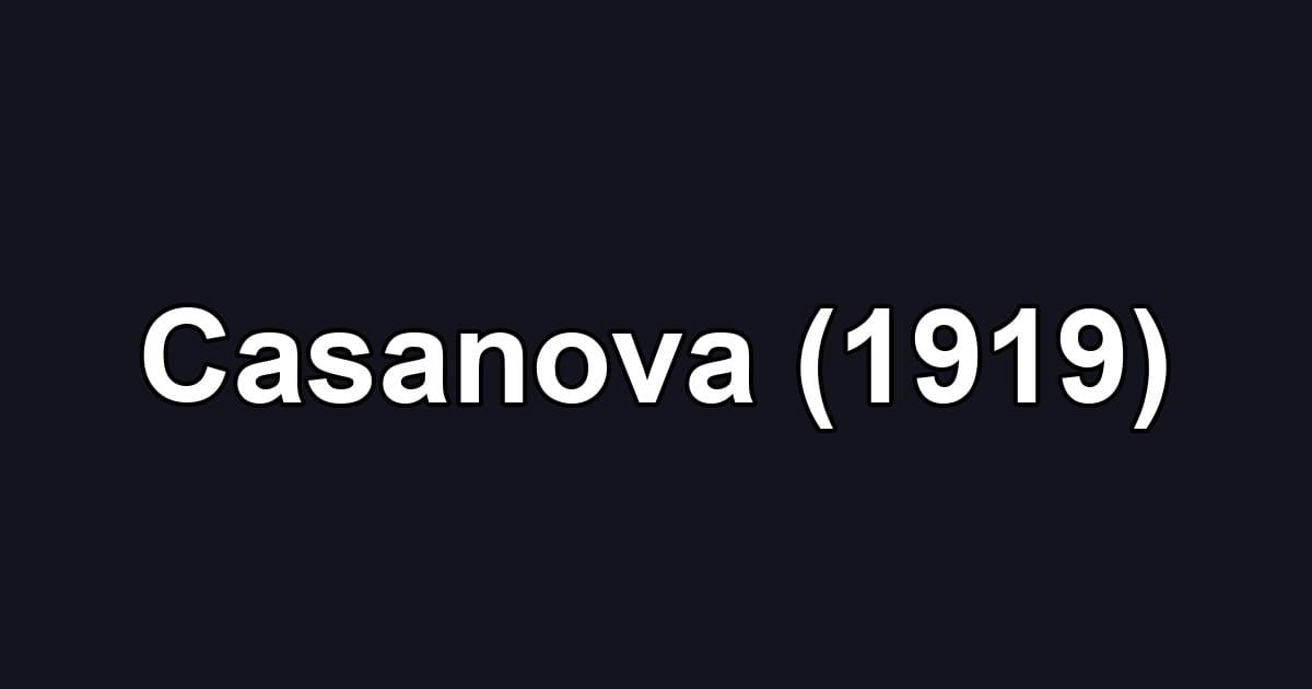 Casanova (1919)