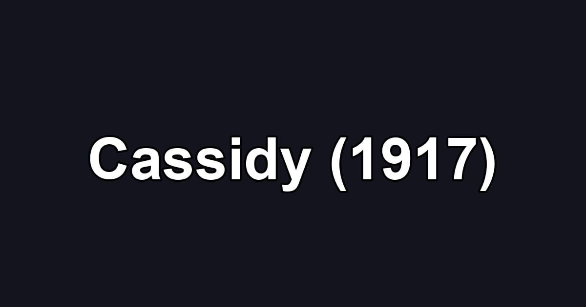 Cassidy (1917)