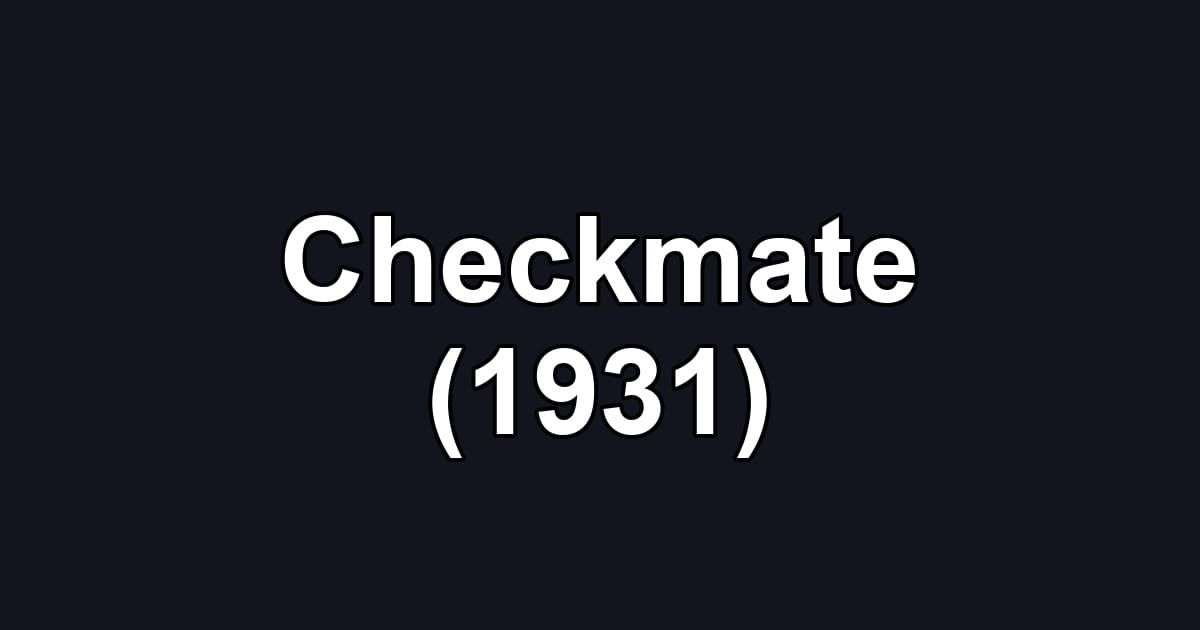 Checkmate (1931)