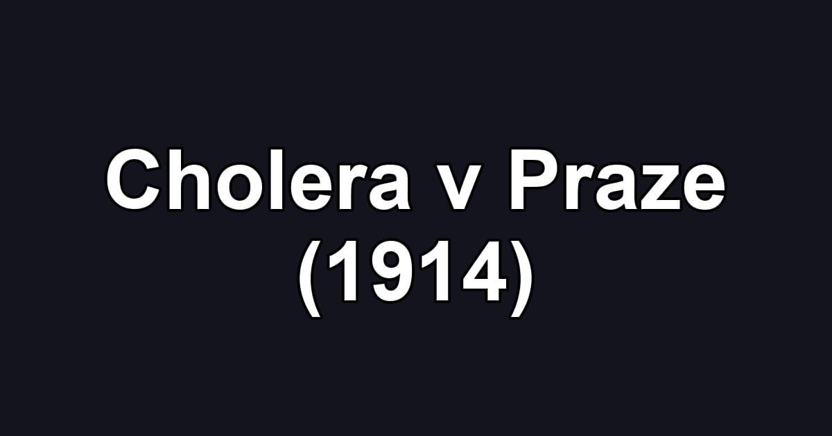 Cholera v Praze (1914)