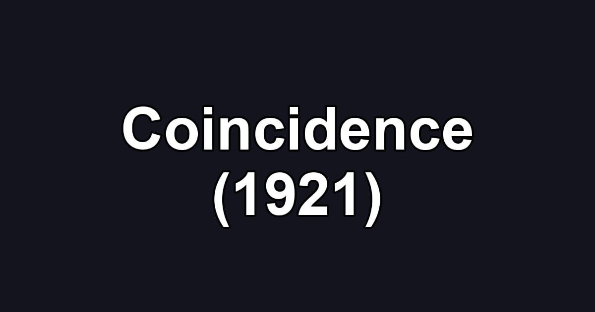 Coincidence (1921)