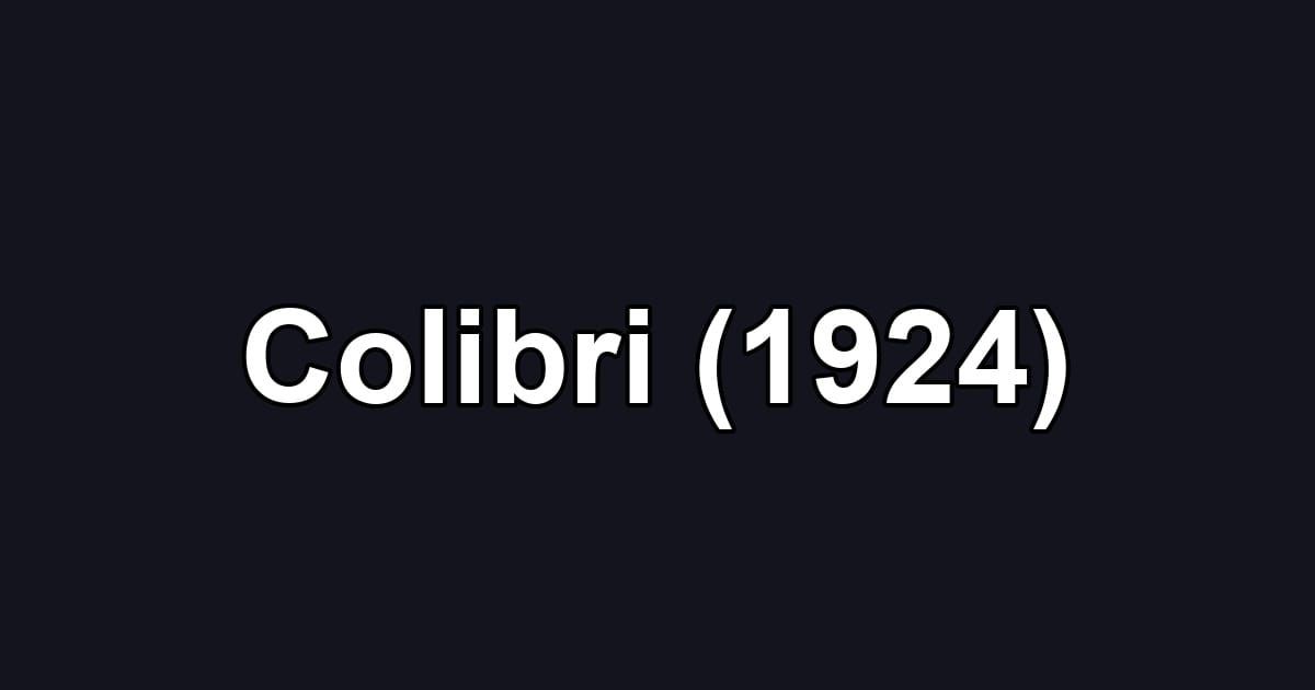 Colibri (1924)