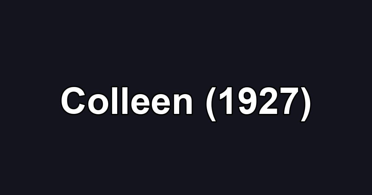Colleen (1927)