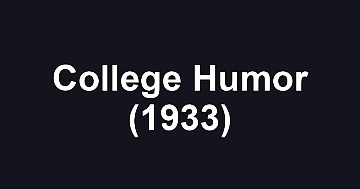 College Humor (1933)