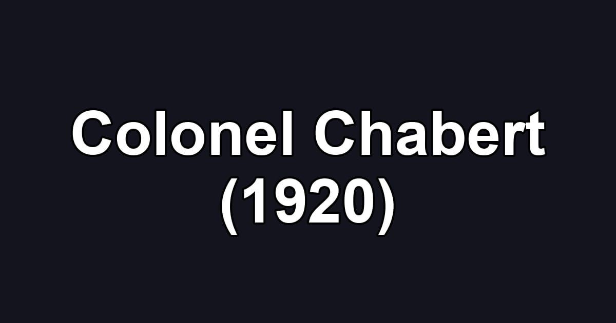 Colonel Chabert (1920)