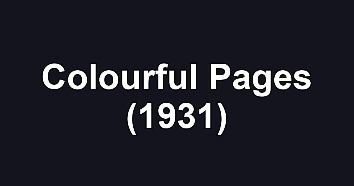 Colourful Pages (1931)