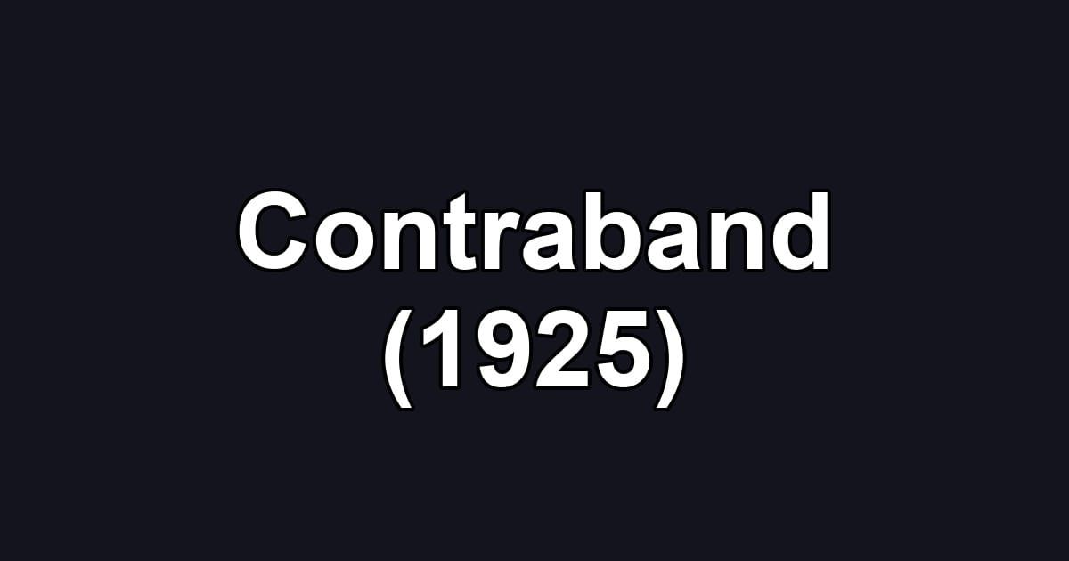 Contraband (1925)
