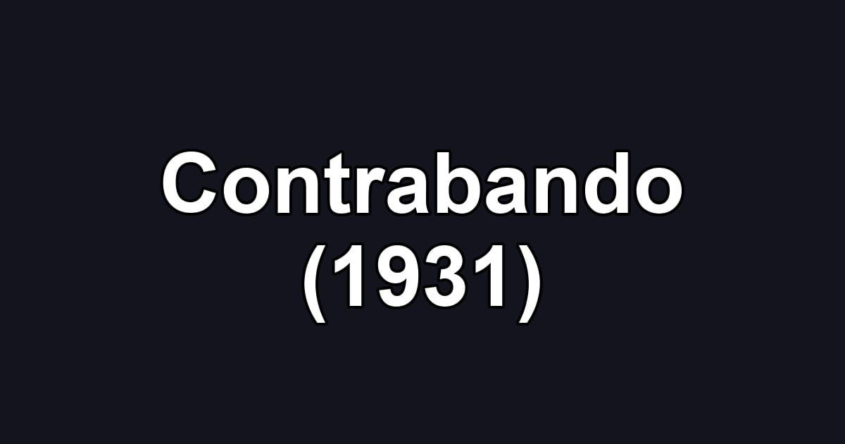 Contrabando (1931)