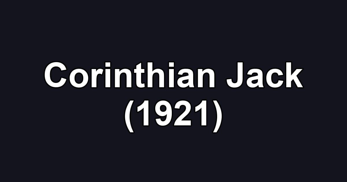 Corinthian Jack (1921)