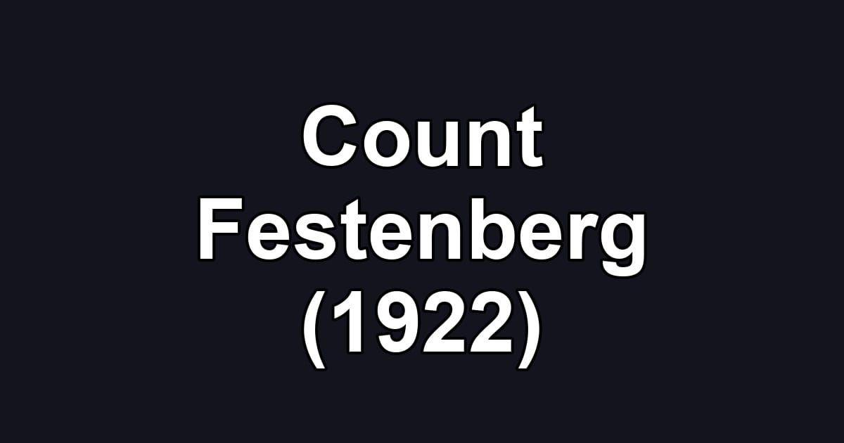 Count Festenberg (1922)