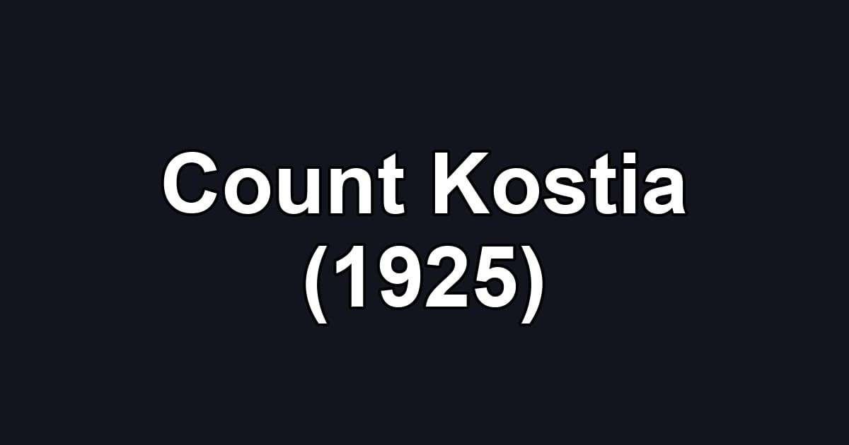 Count Kostia (1925)