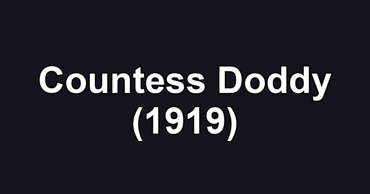 Countess Doddy (1919)