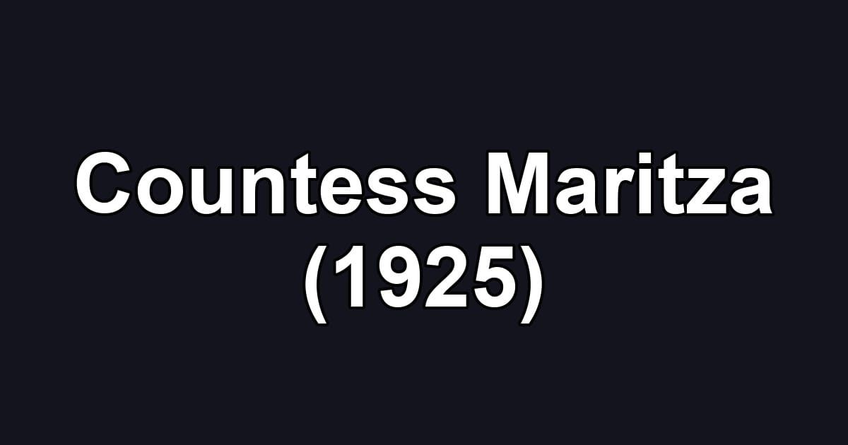 Countess Maritza (1925)
