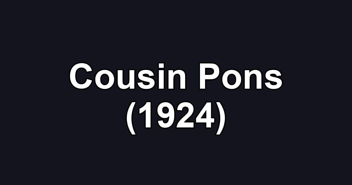 Cousin Pons (1924)