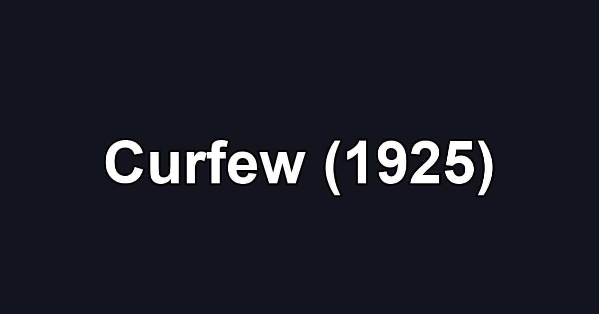 Curfew (1925)