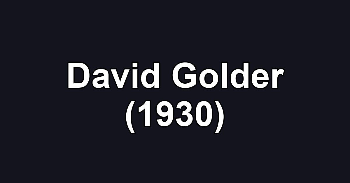 David Golder (1930)